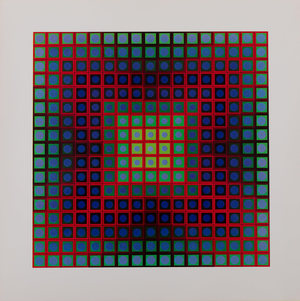 Victor Vasarely, KEZDI, Etching