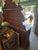 Brown Bougie Victorian Marble Top Sideboard Buffet W/Carved Mirror Back 88” For Sale - Image 8 of 9