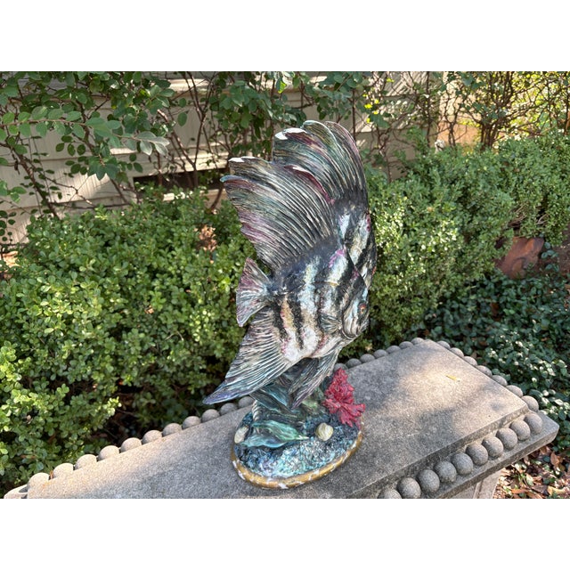 1960s Italian Glazed Porcelain Fish Sculpture For Sale - Image 10 of 11