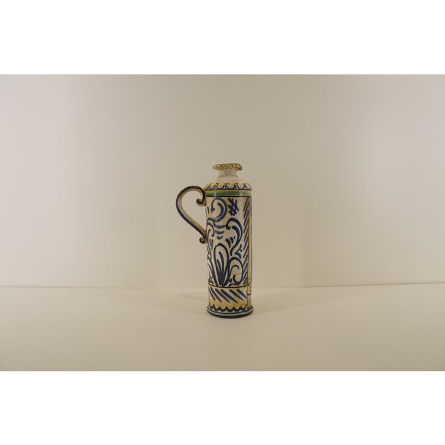 Hand-Painted Castelli Majolica Ewer For Sale - Image 9 of 15