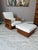 Vintage Cane Chair and Ottoman Set For Sale - Image 9 of 12