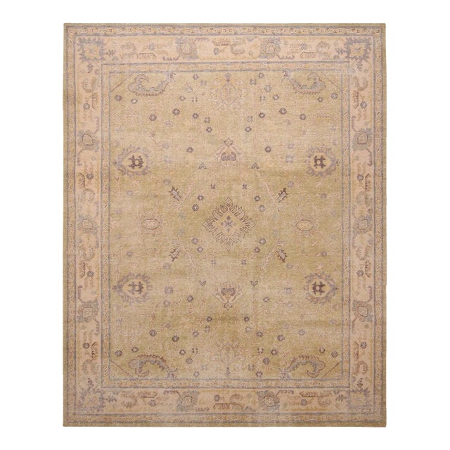 Rug & Kilim’s Oversized Traditional Cyrus Rug in Pistachio, 13x19 For Sale