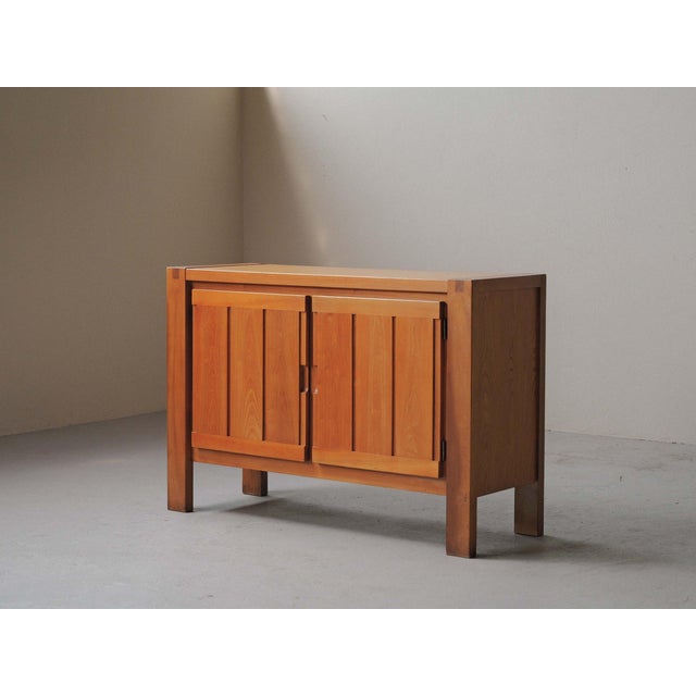 Vintage Two-Door Elm Sideboard, France, 1980 For Sale - Image 4 of 13