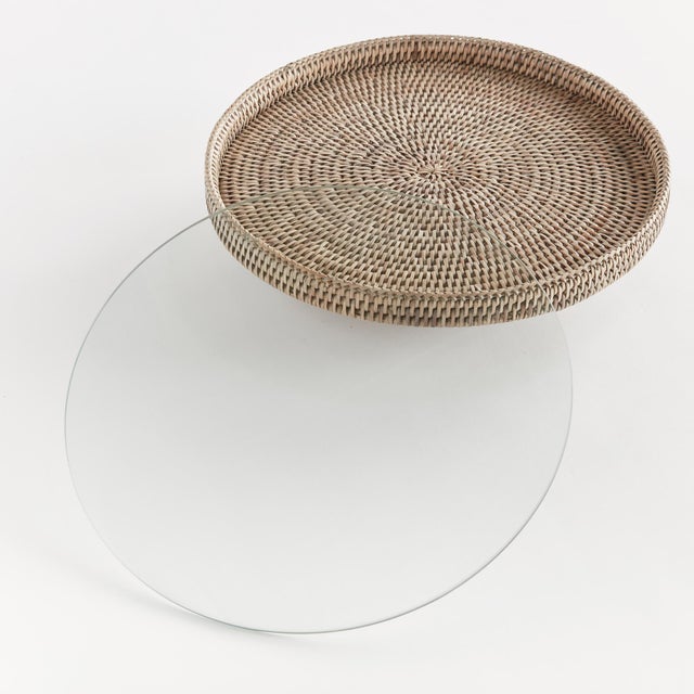 Kenneth Ludwig Chicago Burma Rattan Serving Stand For Sale - Image 4 of 4