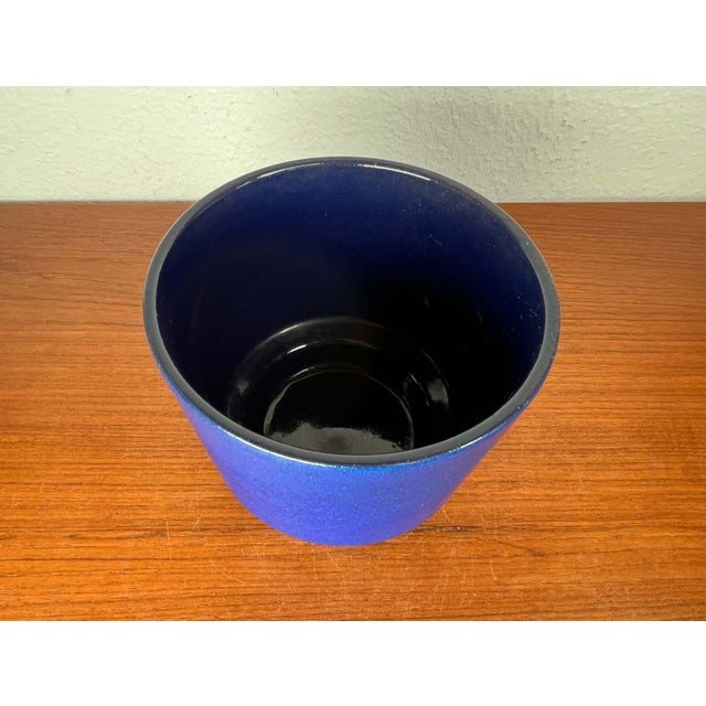 Mid-Century Modern Bright Blue Planter from Marei Majolikafabrik, 1960s For Sale - Image 4 of 16