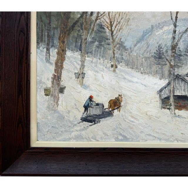 1960s Richard G. Packer North Conway, New Hampshire Art Landscape Oil Painting, Framed For Sale - Image 6 of 11