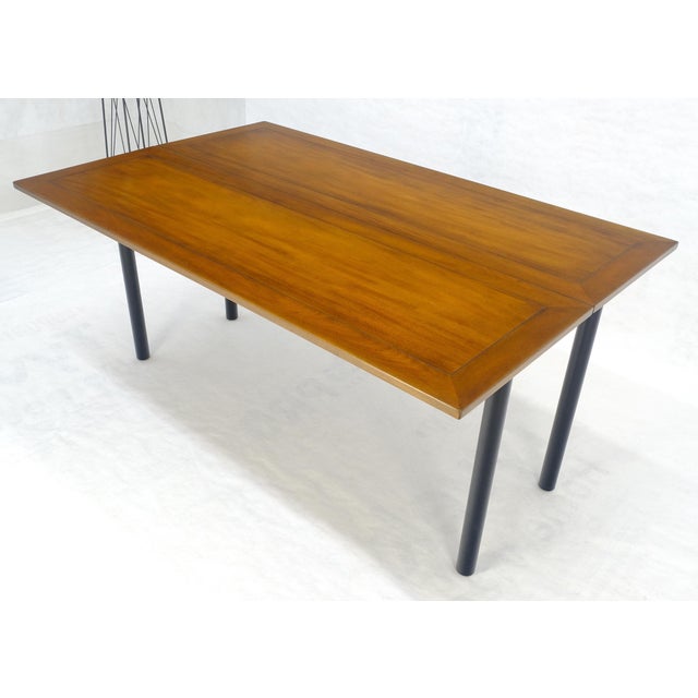 Mid-Century Modern Kittinger Ebonized Base Flip Top 64” Long Console Dining Table c1960s MINT! For Sale - Image 3 of 18