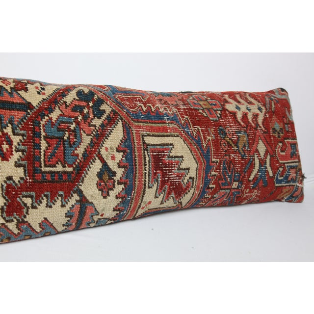 Beige Antique Persian Heriz Rug Pillow Cover -16'' X 47''' For Sale - Image 8 of 9
