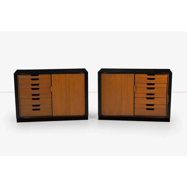 Edward Wormley Mr. and Mrs. Tambour Chests - A Pair For Sale - Image 9 of 13