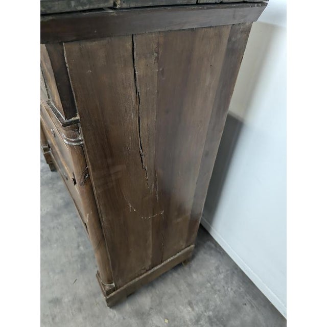 Empire Style Walnut Chest of Drawers with Detached Columns For Sale - Image 9 of 10