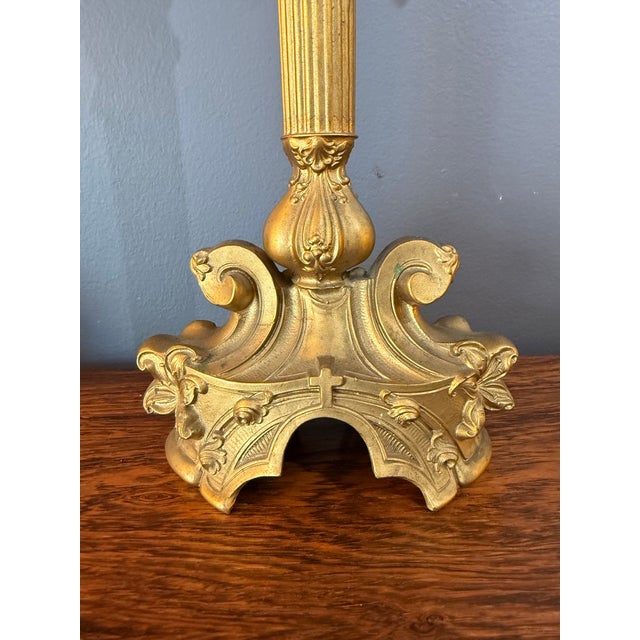 Antique Electric Tabletop Candlabras From an Old Church For Sale - Image 4 of 10