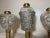 Lot of 3 Rare Antique 19th Century Bullseye Glass Brass Marble Whale Oil Lamp For Sale - Image 4 of 14