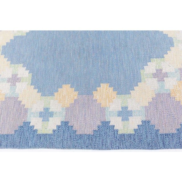 Textile Doris Leslie Blau Vintage Swedish Flat Woven by Ingegerd Silow For Sale - Image 7 of 7