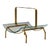 Fontana Arte, Italian Mid-Century Modern, Magazine Rack, Brass, Glass, 1970s For Sale