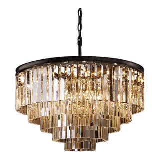1920's 32" Odeon Round Chandelier Timothy Oulton Rh For Sale
