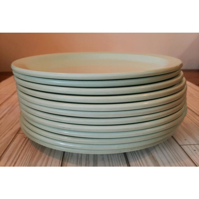 Texas Ware Mint Green Plates Set Melamine Melmac Texasware Set 12 For Sale In Fayetteville, AR - Image 6 of 9