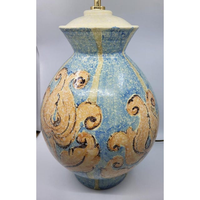Ceramic Lamp by Hubert Olivier, France, 1980s For Sale - Image 4 of 15