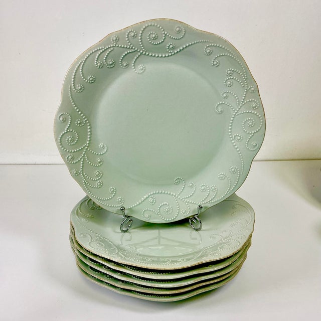 Art Nouveau Americana Lenox French Perle Ironstone Dinnerware - Set of 23 For Sale - Image 10 of 18