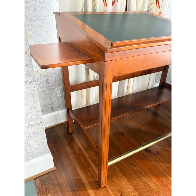 Traditional Hand-Crafted Standing Drafting Desk With Pull Out Sides For Sale - Image 3 of 12
