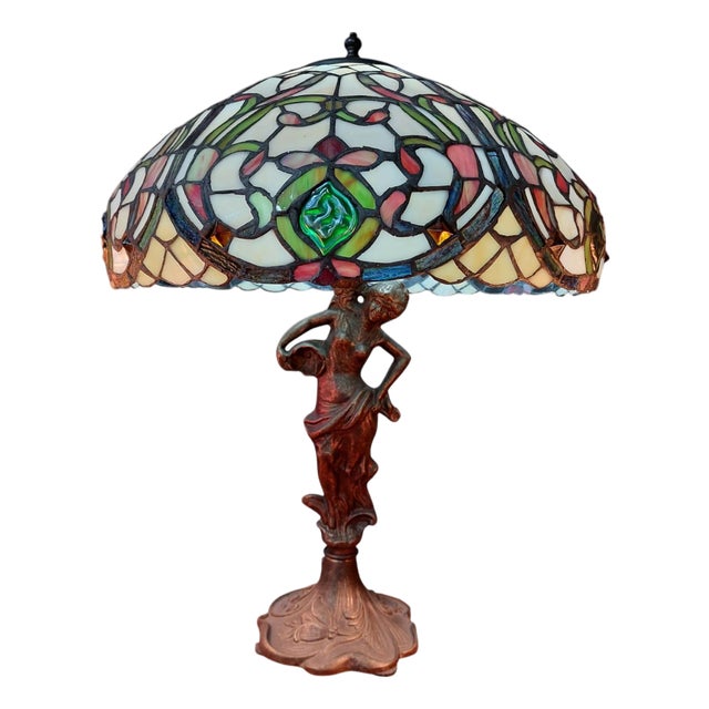 Grand Tiffany Lamp in Bronze For Sale