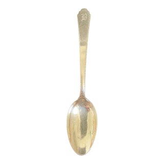 1920s Lunt Silver Treasure William & Mary 1921 Sterling Teaspoon With Monogram B For Sale