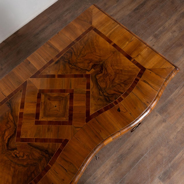 Brown Late 18th Century German Rococo Inlaid Chest of Three Drawers For Sale - Image 8 of 15