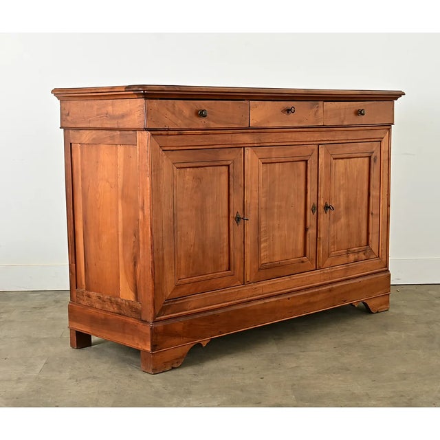 Wood French 19th Century Louis Philippe Style Fruitwood Enfilade For Sale - Image 7 of 12
