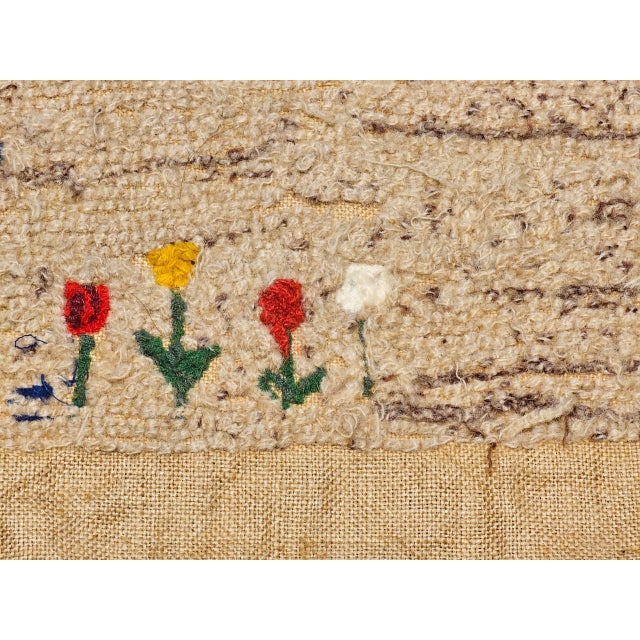 Vintage American Hand Hooked Rug, Wool & Cotton, Standing Squirrel Design, 1x2 For Sale - Image 9 of 10