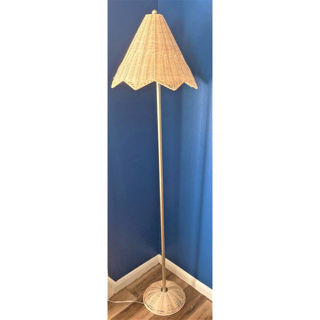 Lillian August Rattan Parasol Floor Lamp Chairish