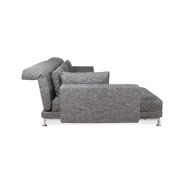 Moule Fabric Corner Sofa in Grey with Manual Function and Left Chaise Lounge from Brühl For Sale - Image 14 of 18