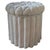 Hollywood Regency 1950s Trompe L’oeil Draped Plaster Ottoman Stool After Serge Roche For Sale - Image 3 of 8