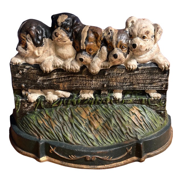 1970s Metal Small Dog Paper Weight Chairish