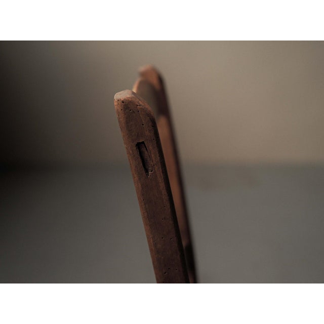 Folk Art Wooden Armchair with Woven Straw Seat, 1800s For Sale - Image 10 of 15