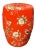 Asian Style Red Garden Stool For Sale