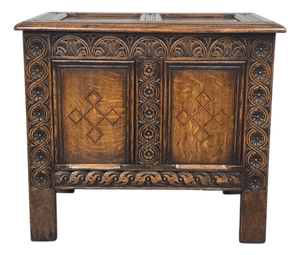 Small Oak Inlaid Coffer, 1920