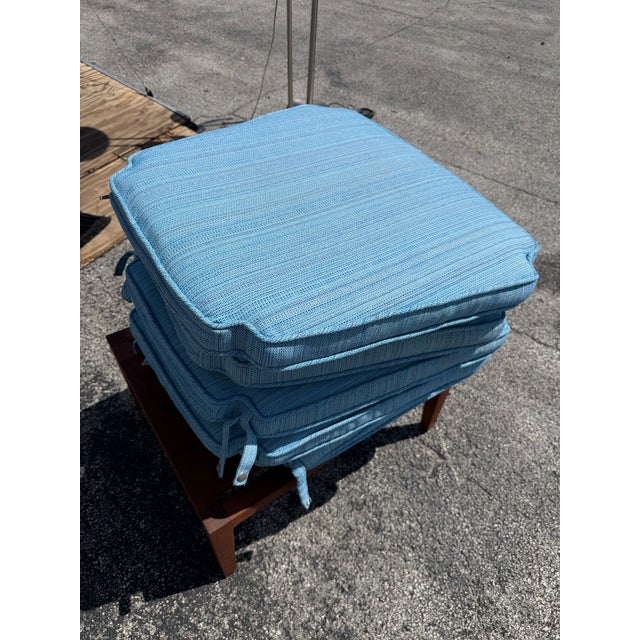 Brown 1990s Brown Jordan Mission Teak & Frosted Glass Outdoor Dining Set - 7 Pieces For Sale - Image 8 of 10