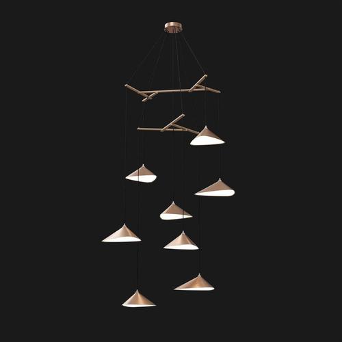 Emily V8 Vertical Pendant Light in Steel with Dark Bronze Finish by Moss Objects For Sale - Image 6 of 9