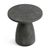 Round modern rustic dark gray side table. Great texture with modern style. Made from composite plaster cement lightweight...