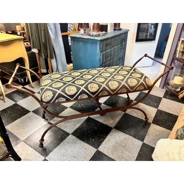 Metal 1980s Iron Bench For Sale - Image 7 of 13