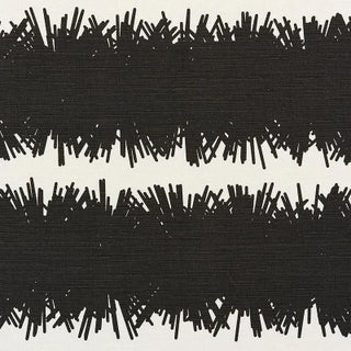 Schumacher X Studio Bon Bang Fabric in Black For Sale