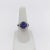 Contemporary Tanzanite and White Diamond Ring in 14K White Gold, size 7.25 For Sale - Image 3 of 6