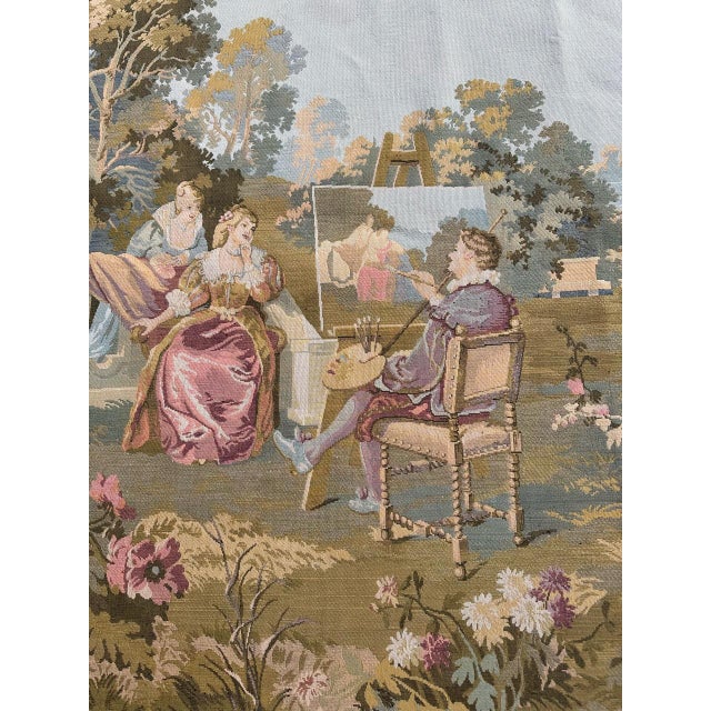 Aubusson Style Jacquard Tapestry, 1960s For Sale - Image 3 of 18