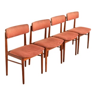 Finn Juhl Style Danish Modern Sculpted Teak Dining Chairs, Set of Four For Sale