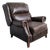 English Rolled Arm Recliner - Dark Brown Leather For Sale