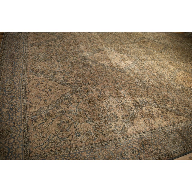 Vintage Tea Washed Kerman Carpet - 10'11" x 19'1" For Sale - Image 9 of 17