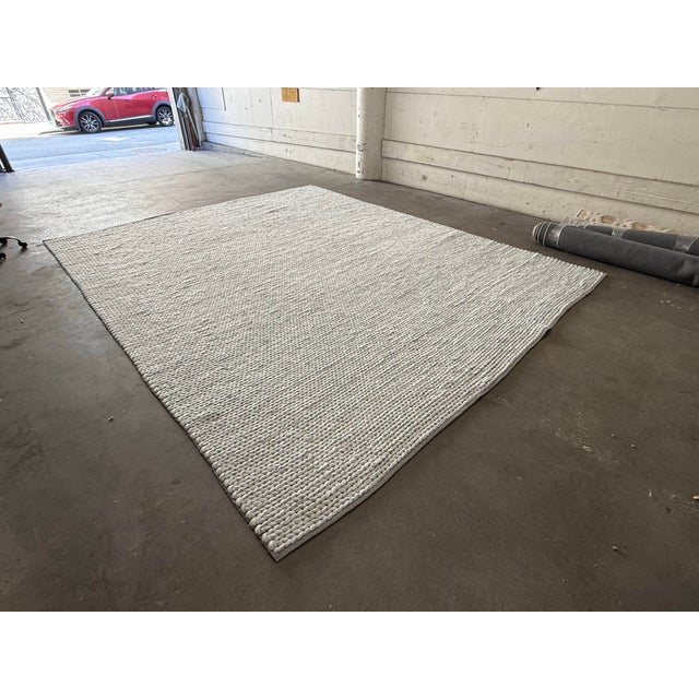 11ft 9in × 14ft 7in Exquisite Rugs Arlow Collection Handwoven Textured Poly Blend Area Rug For Sale In San Francisco - Image 6 of 12
