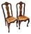 19th Century Dutch Marquetry Inlaid Side Chairs, a Pair For Sale