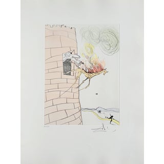 Salvador Dali, The Great Inquisitor Expels the Saviour, 1973, Drypoint Etching with Stencil For Sale