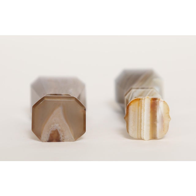 A Set of Two Antique Scottish Banded Agate Table Seals For Sale - Image 4 of 8