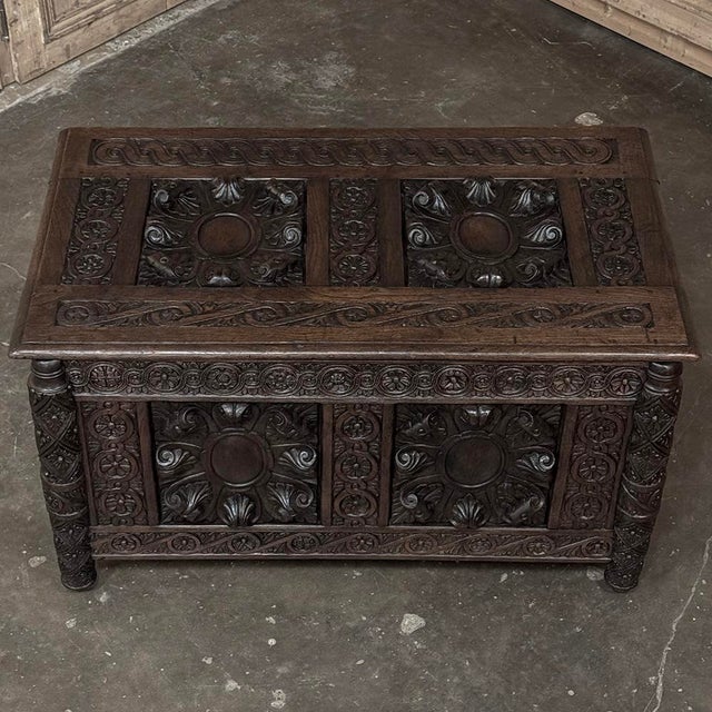 19th Century French Renaissance Trunk Dated 1877 For Sale - Image 14 of 17